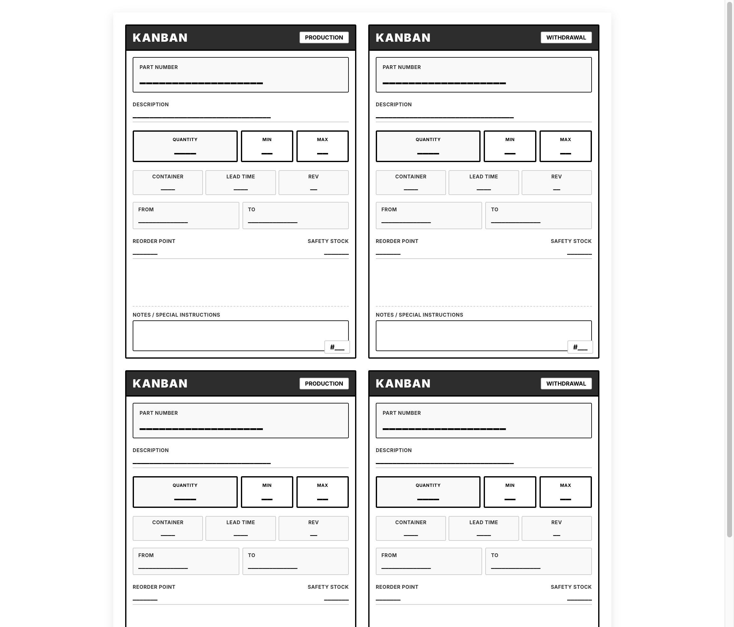 Kanban Card Template Preview